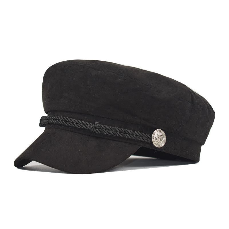 Vintage hjorteskind fløjl ottetakket modehatte