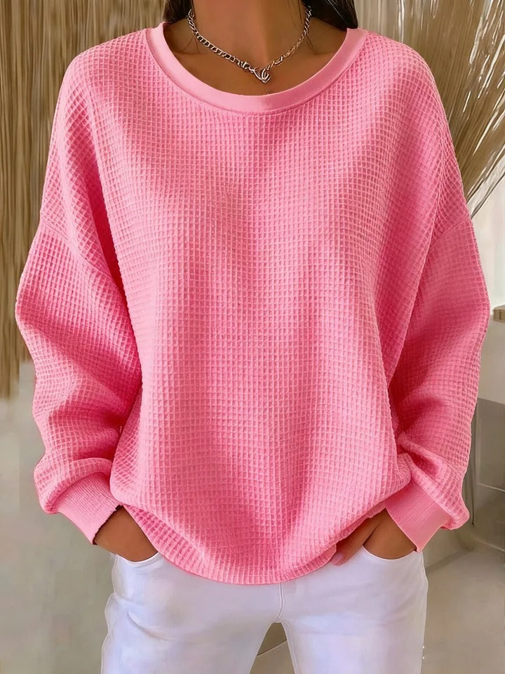 Womens Relaxed Comfort Sweater Pink