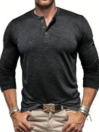 Men's Supreme Fit Henley Shirt Black