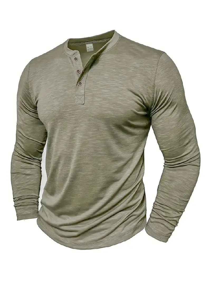 Men's Supreme Fit Henley Shirt-MODAUTLET