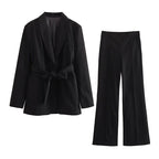 Women's Elegant Two-Piece Suit Black