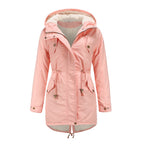 Insulated Fleece-Lined Winter Parka Jacket Pink