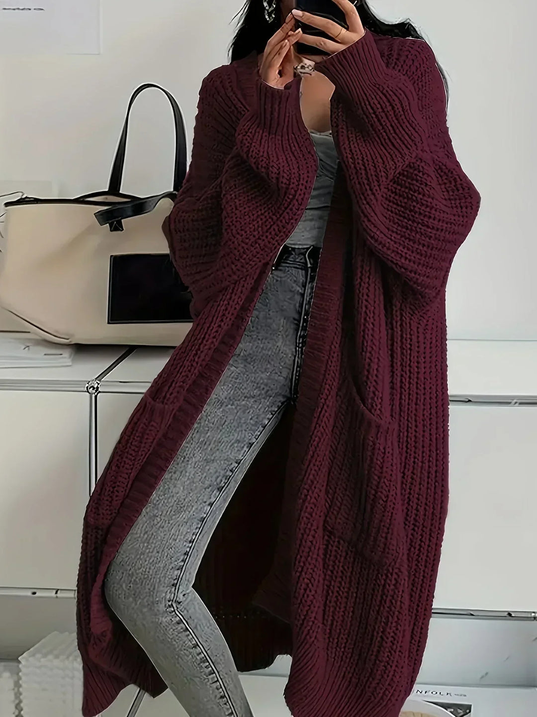 Alice | Hyggelig lang cardigan til kvinder for komfort og stil