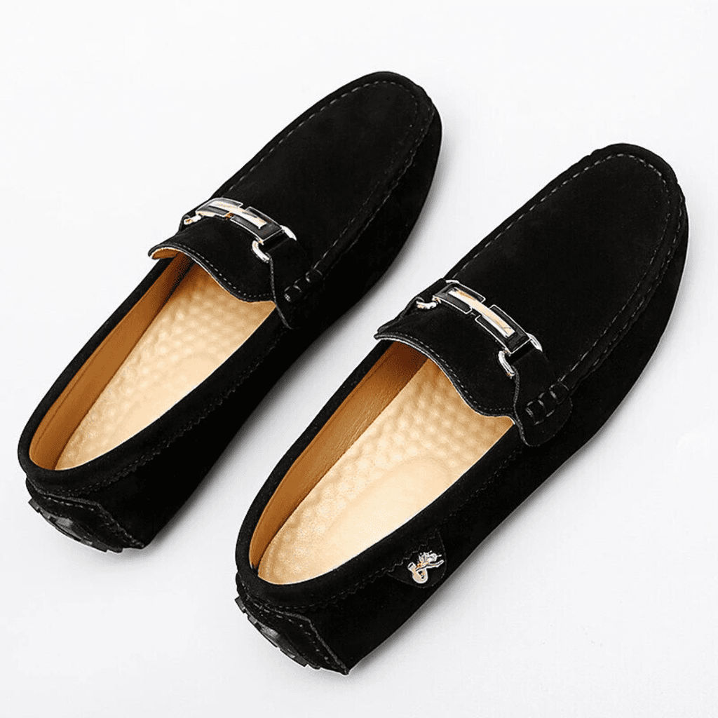 Women's Luxury Suede Loafers Black