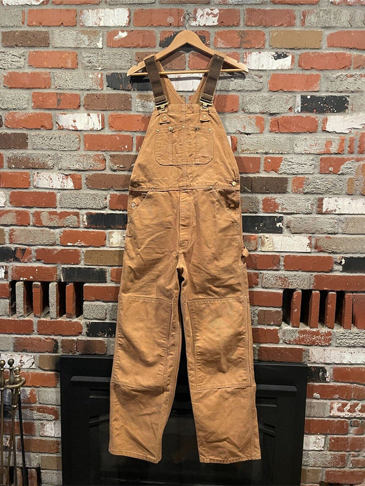 Men's Canvas Duck Bib Overalls Workwear Dungarees