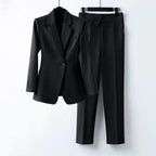 Prestige Blazer Set for Elegant Style Pearl Black