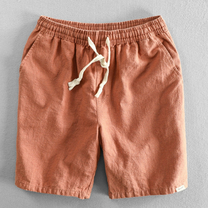 Mens Japan Style Shorts Cotton Blend With Elastic Drawstring-MODAUTLET