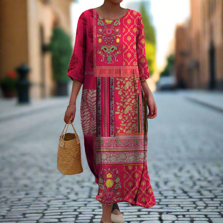 Løs Boho Maxi-kjole til kvinder