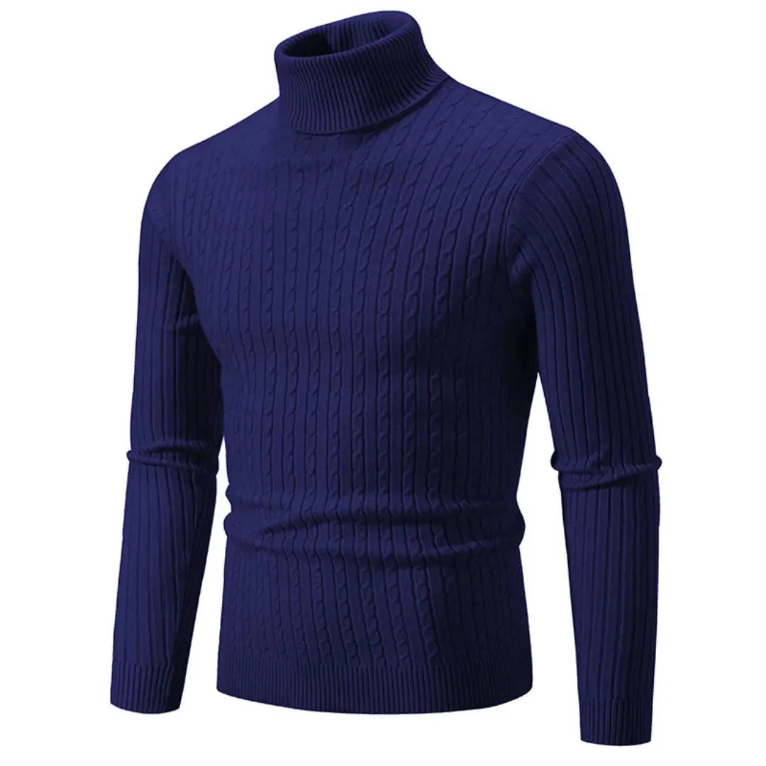 Classic Turtleneck Sweater for Timeless Style Navy