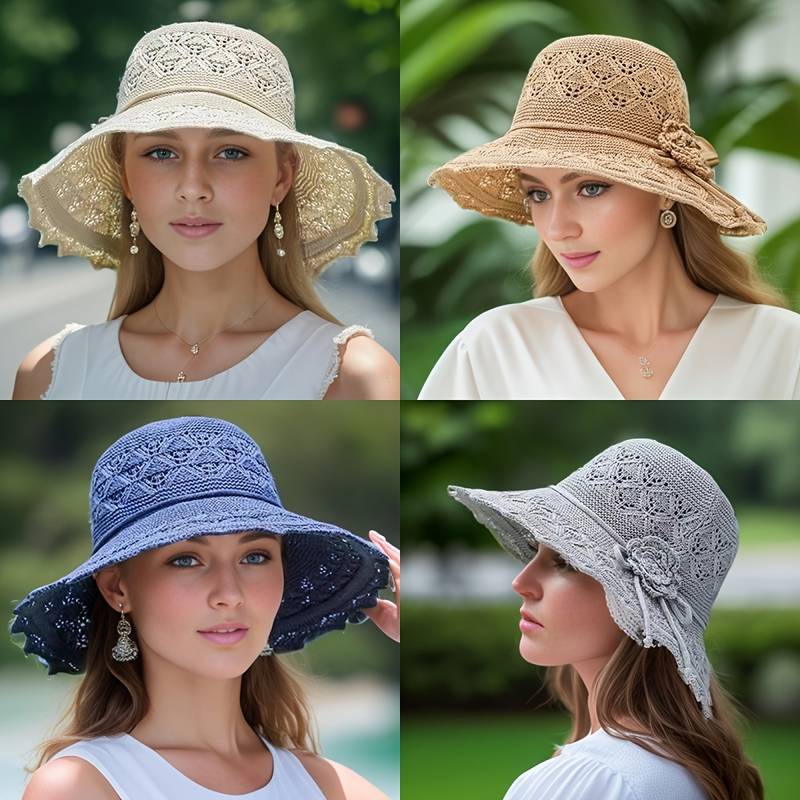 Brianna | Elegant wide-brimmed folding sun hat-MODAUTLET