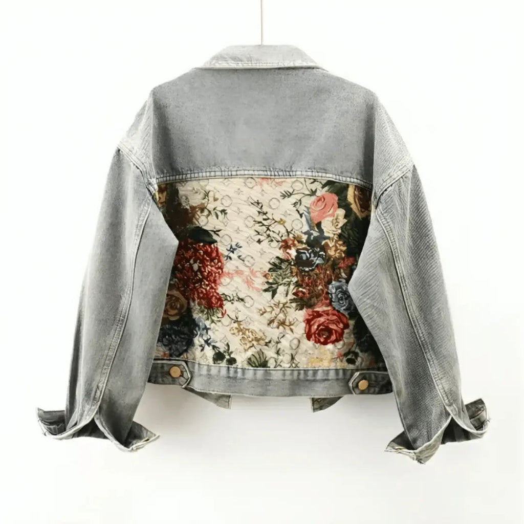 Floral Denim Jacket for Women