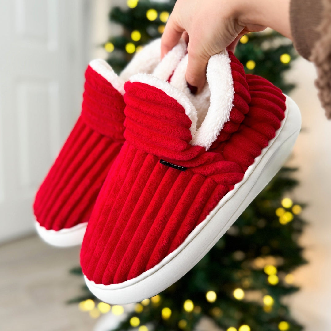 Women's Cozy Fuzzy Slippers - Original Comfort Footwear Red