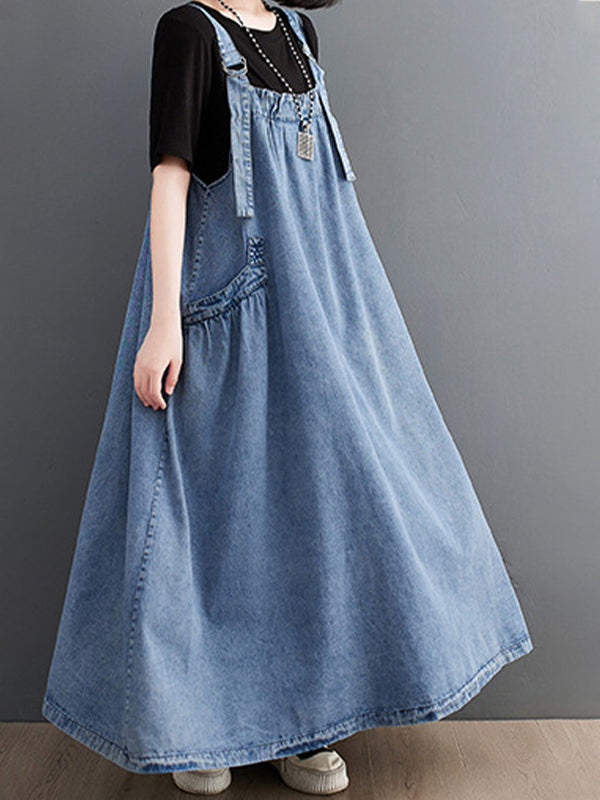 Vestido de mezclilla holgado para mujer