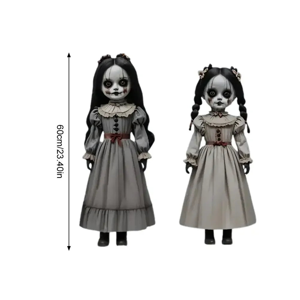 Halloweenovy dekorace na dvůr v podobě duchů se zápichy, sada 2 kusů