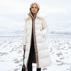 Luxurious Winter Jacket for Women White fur collar