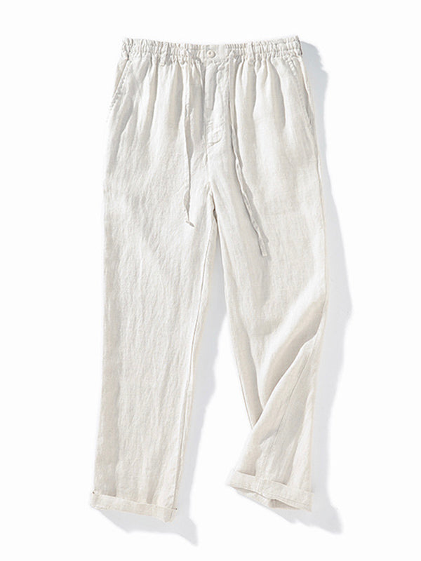 Men's Lightweight Linen Drawstring Pants