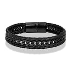 Dual-Layer Adjustable Bracelet Black