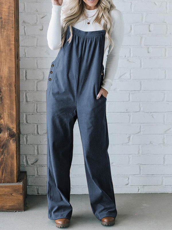 Zoey | Women's Cozy Loose Fit Corduroy Overalls