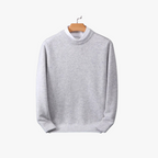Men's Cozy Cashmere Loose Fit Sweater - Soft Knit for Everyday Warmth Grey