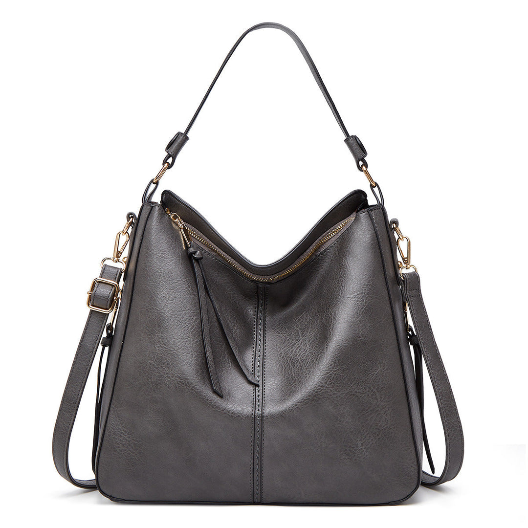 Zipper Bucket Messenger Bag-MODAUTLET