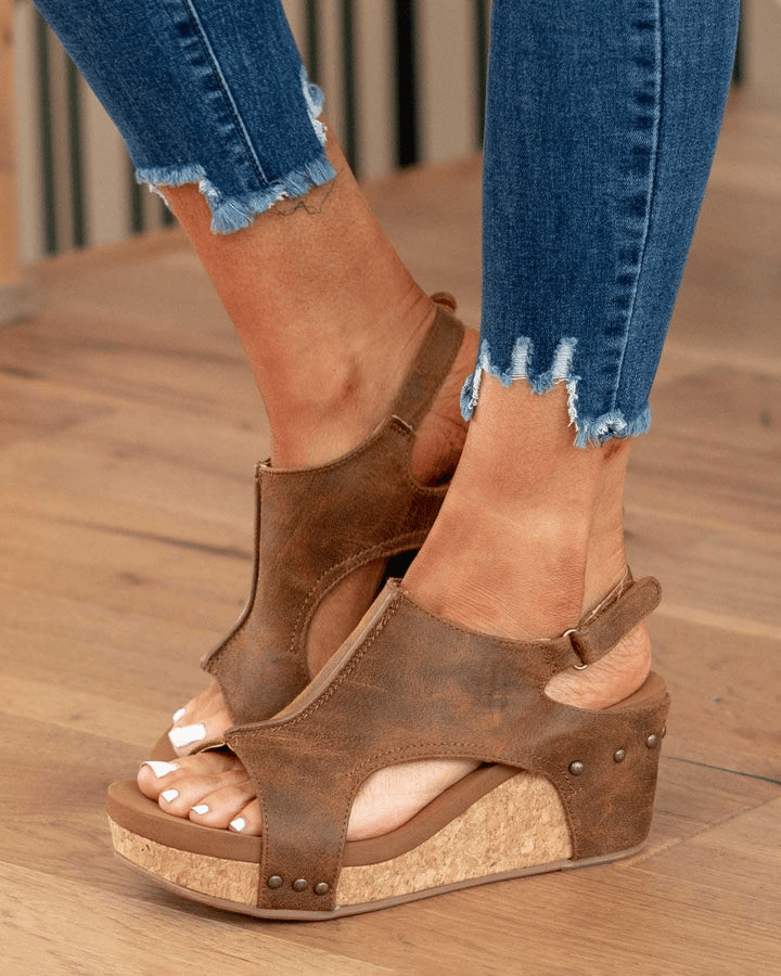 Women's Stylish High Sole Adjustable Orthopedic Sandals with Arch Support-MODAUTLET