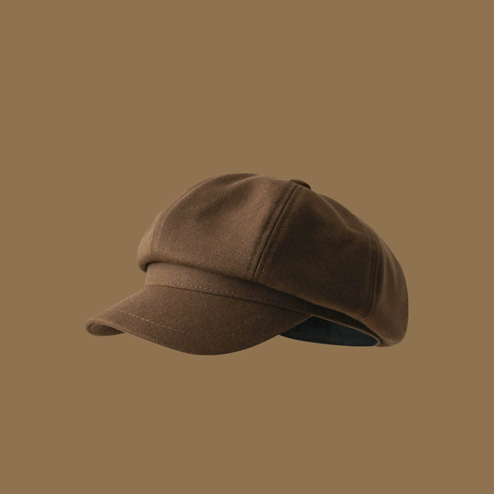 Korean-style Octagonal Cap for Girls - Artistic Retro Newsboy Hat