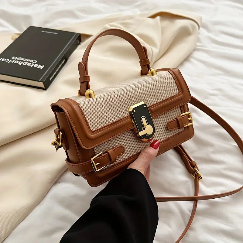 Zoe | Retro Vintage Flap Handbag Brown