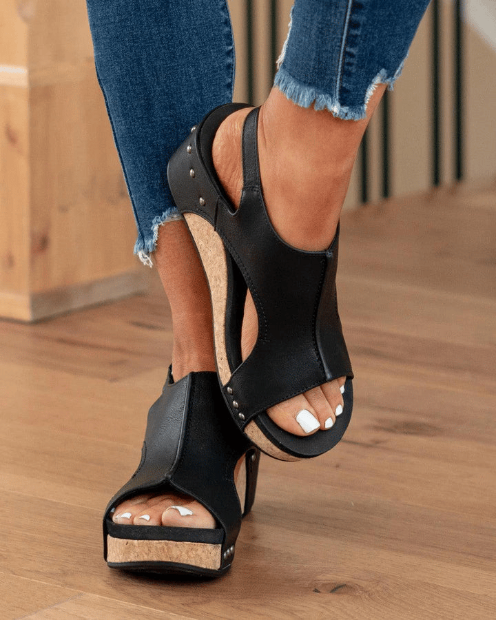 Women's Stylish High Sole Adjustable Orthopedic Sandals with Arch Support-MODAUTLET