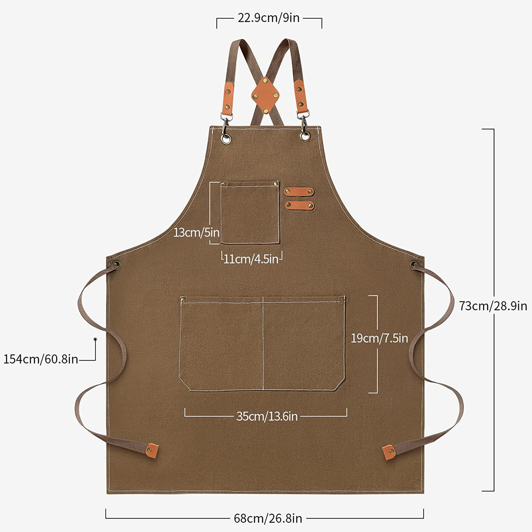 Men's Durable Stain-Resistant Canvas Work Apron