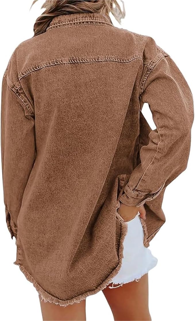 Dámská košilová bunda s knoflíky vpředu