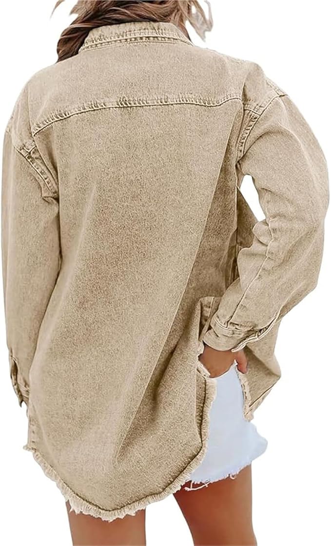 Dámská košilová bunda s knoflíky vpředu
