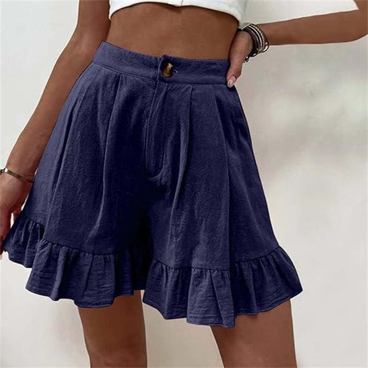 Women's Breezy Ruffle Hem Shorts-MODAUTLET