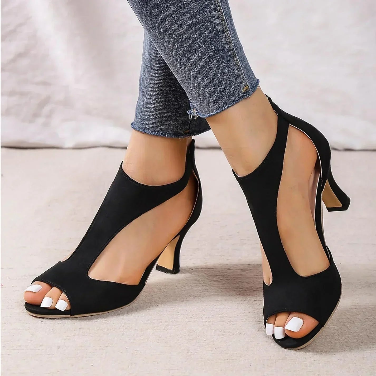 Women's High Heel Shoes - Elegant Style and Comfort Black