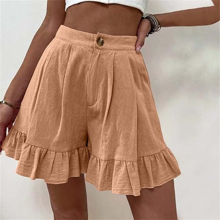 Women's Breezy Ruffle Hem Shorts-MODAUTLET