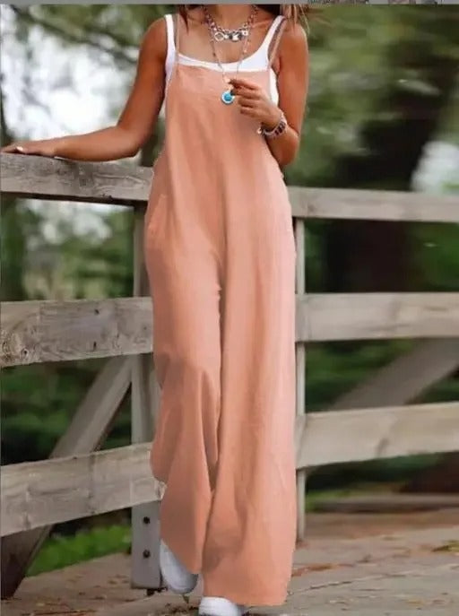 Willow | Women's Linen Wide Leg Jumpsuit for Effortless Style