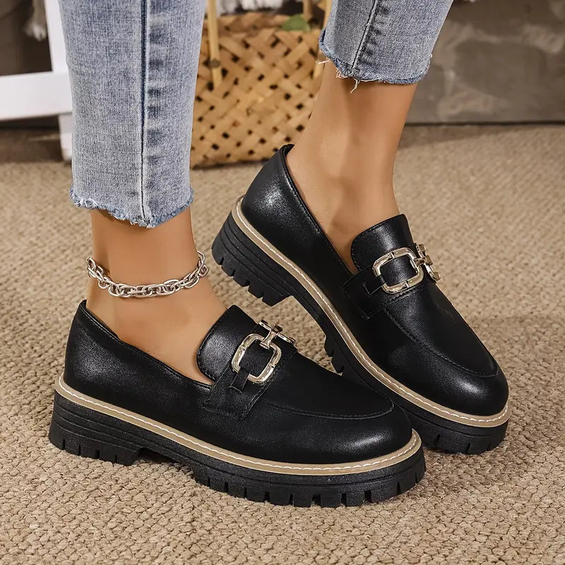 Women's Casual Thick Sole Shoes Black