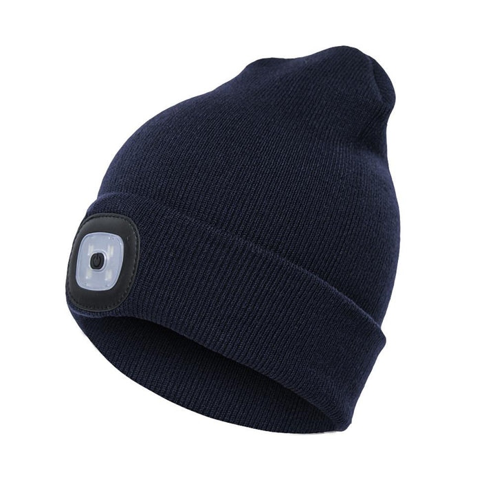 LED-Strickmütze mit Leuchtlicht – Batteriebetriebene gestrickte Beanie
