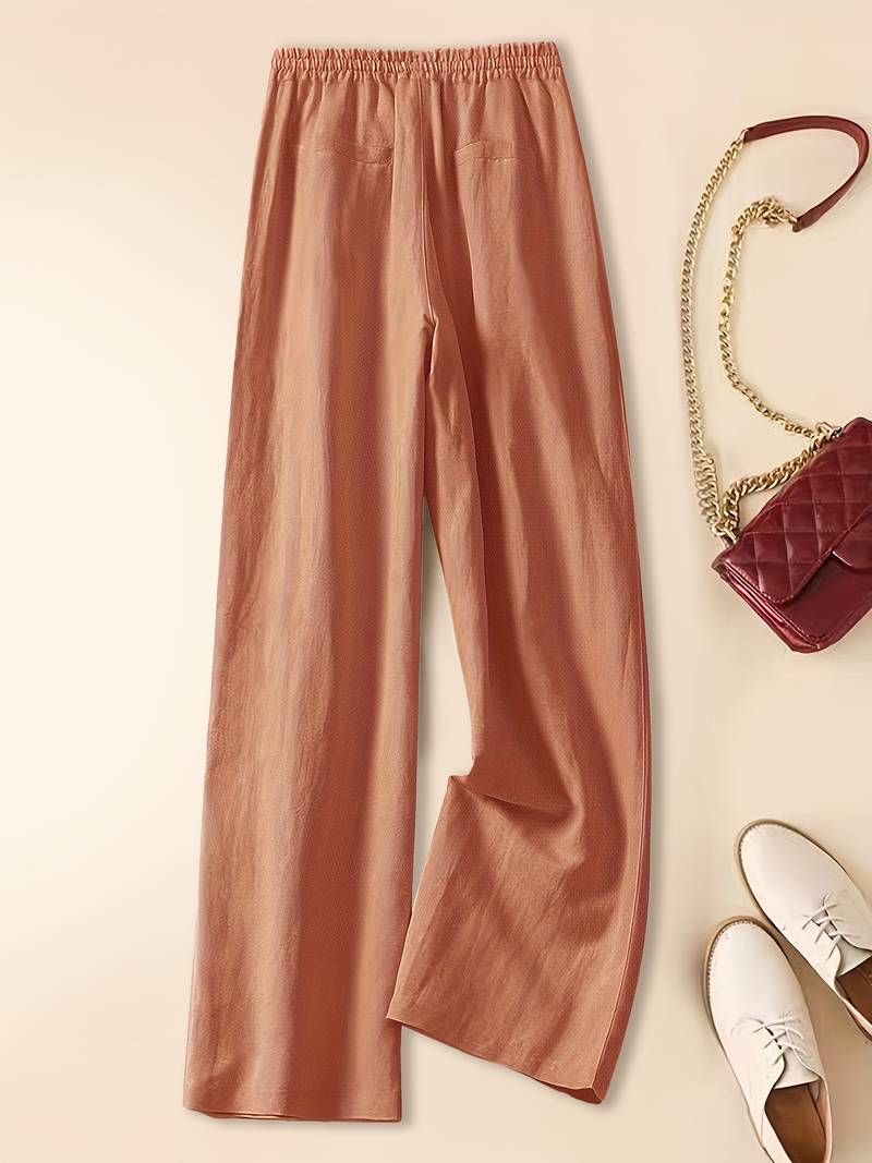 Women's Relaxed Drawstring Cherry Pants-MODAUTLET