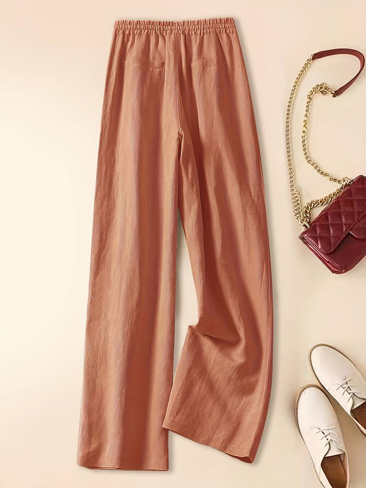 Women's Relaxed Drawstring Cherry Pants-MODAUTLET