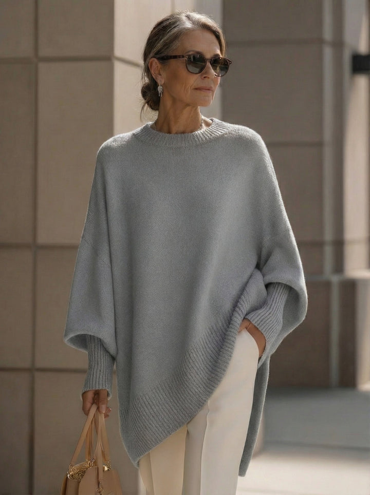 Women’s Oversized Knit Pullover – Cozy Loose-Fit Sweater for Everyday Style-MODAUTLET