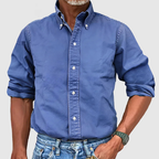 Men's Essential Long-Sleeve Shirt Blue