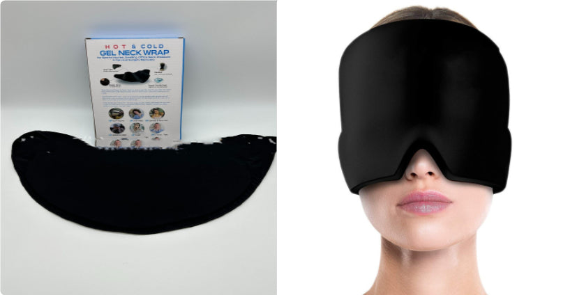 Máscara de enfriamiento para ojos para alivio de dolores de cabeza, migrañas y estrés