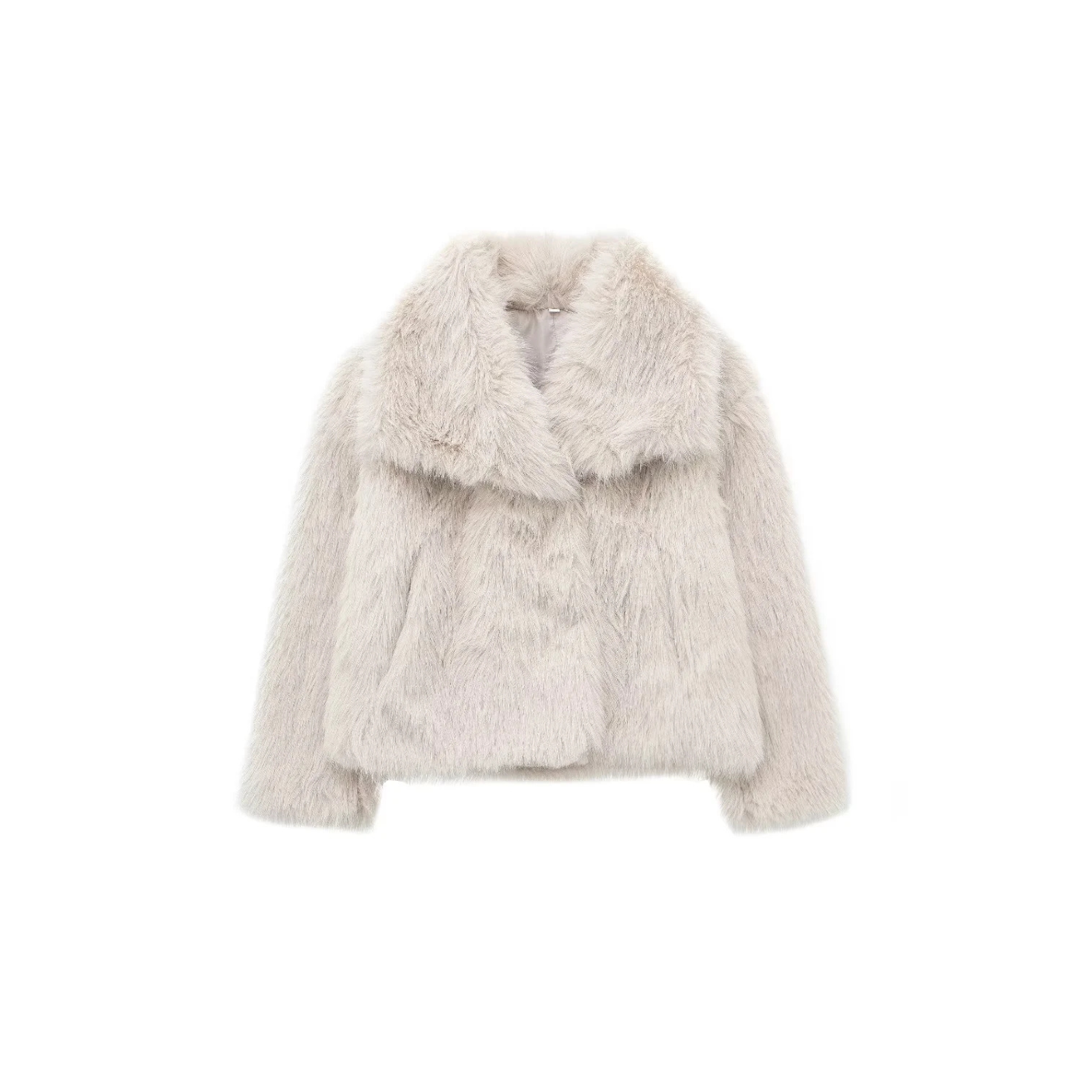 Faux Fur Jacket for Women Beige