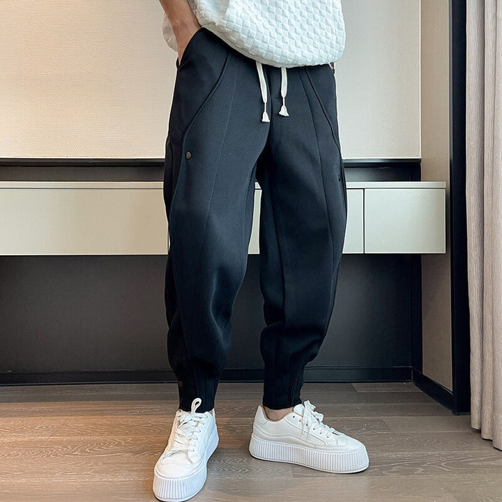 Men's Tapered Joggers with Drawstring Waist and Pockets-MODAUTLET