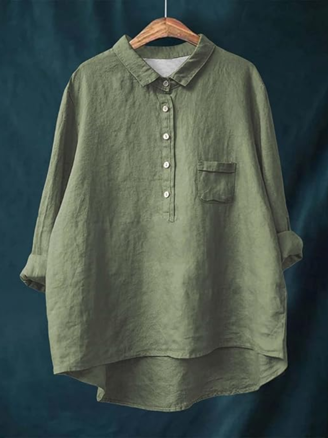 Women's French Vintage Blouse Green