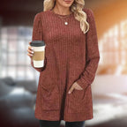 Chic Elegant Pullover Light Brown