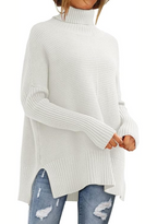 Women's Elegant Turtleneck Sweater White