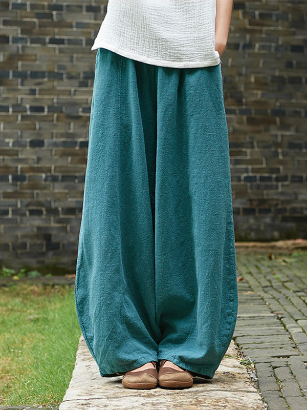 Women's Casual Cotton Linen Bloomers for Comfortable Everyday Wear