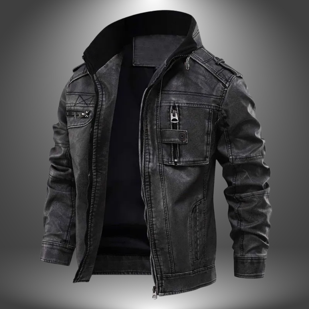 Stylish Leather Jacket for Men Black