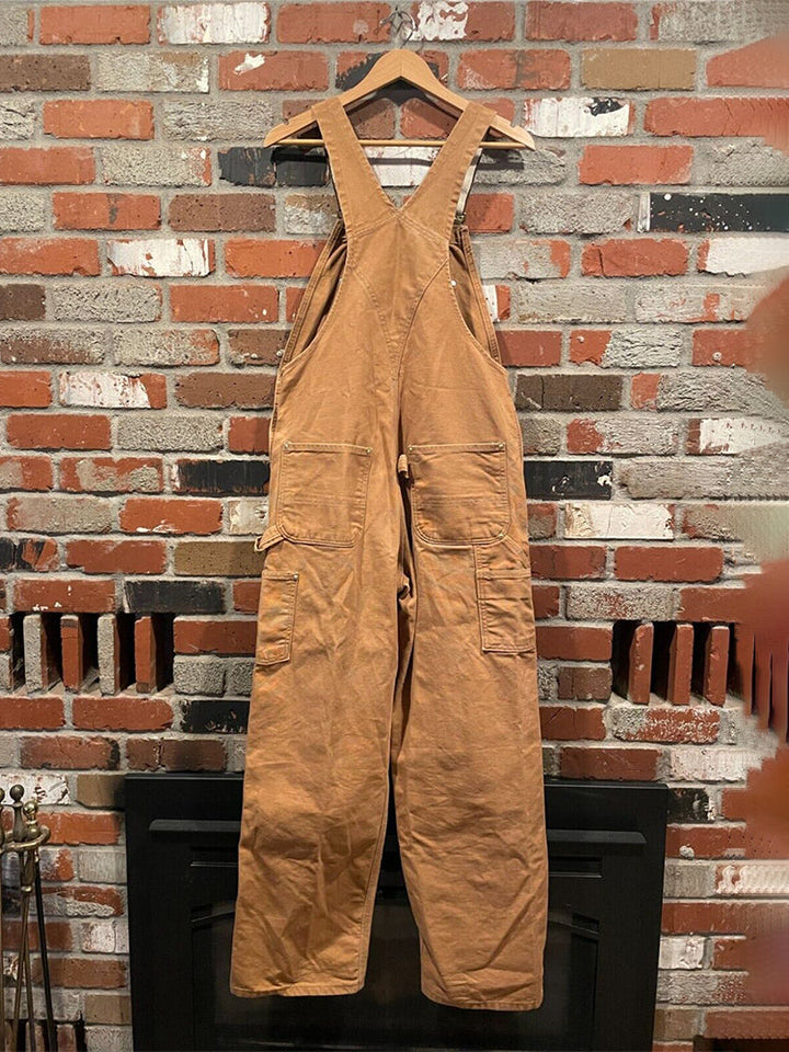 Men's Canvas Duck Bib Overalls Workwear Dungarees
